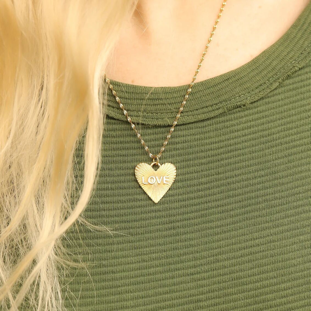 Sunburst Heart Love Charm