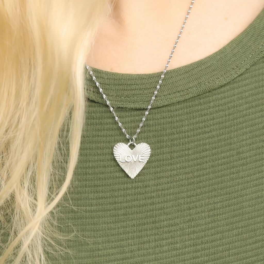 Sunburst Heart Love Charm