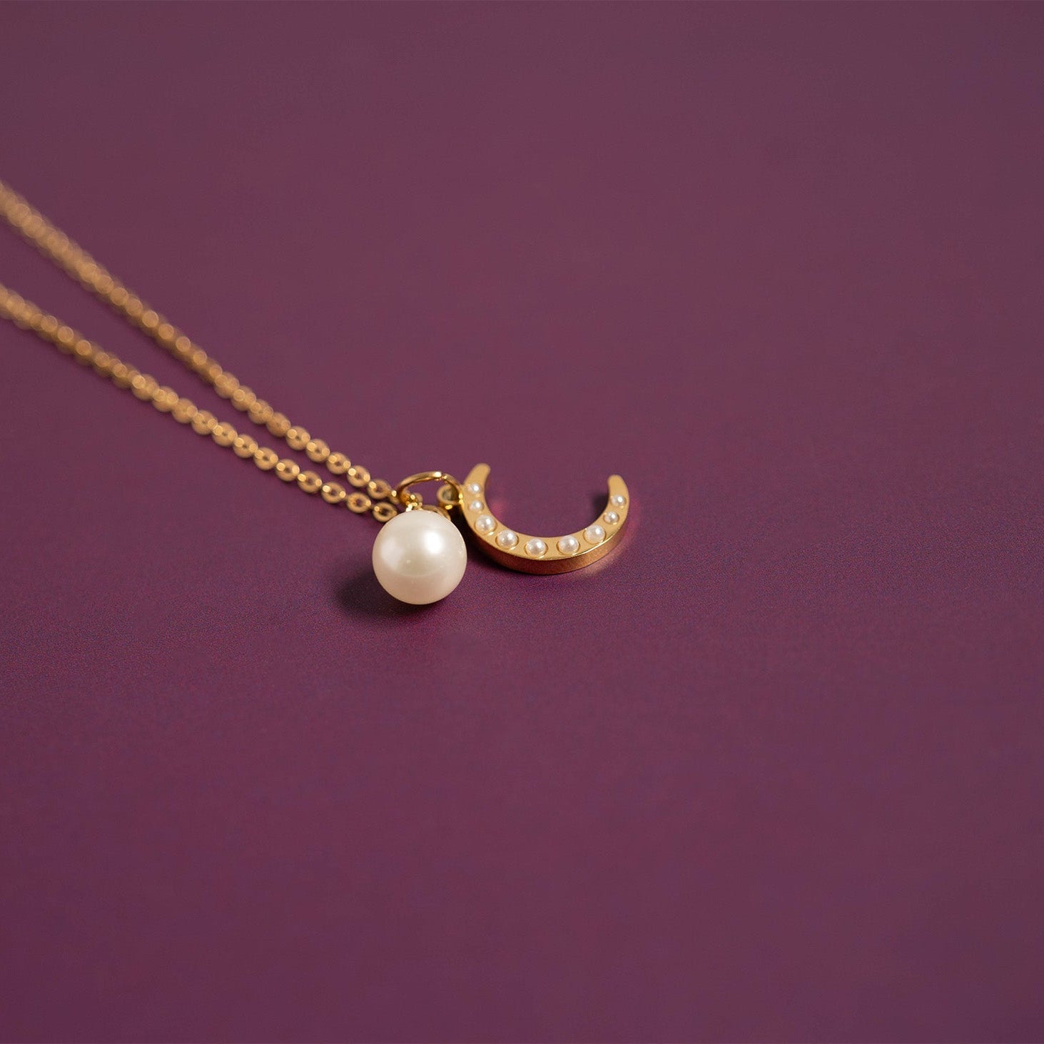 Pearl Moon Charm
