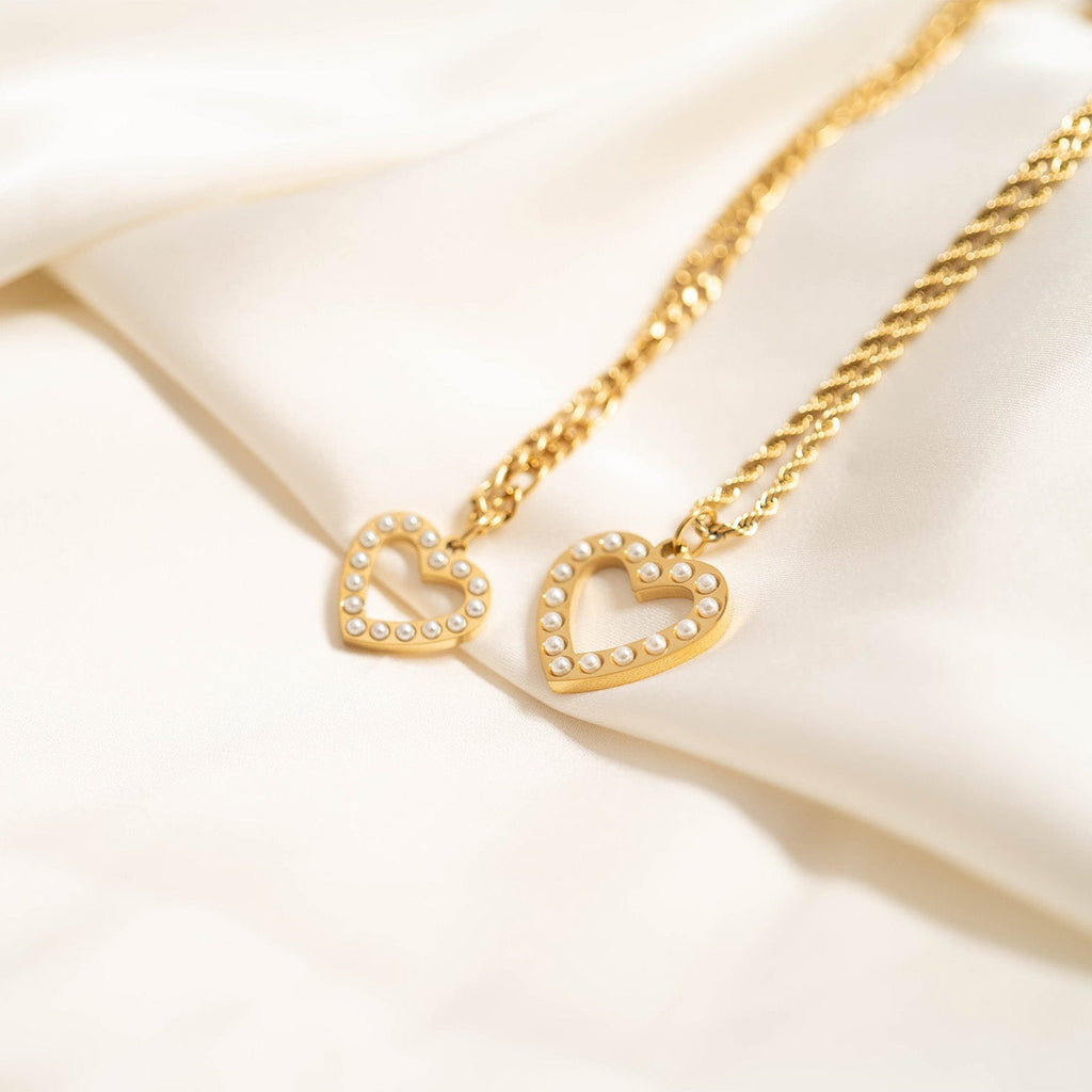 Pearl Heart Charm