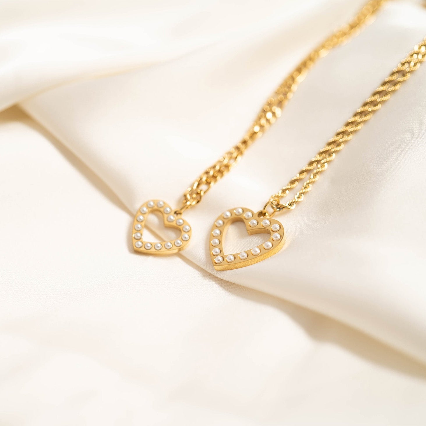 Pearl Heart Charm