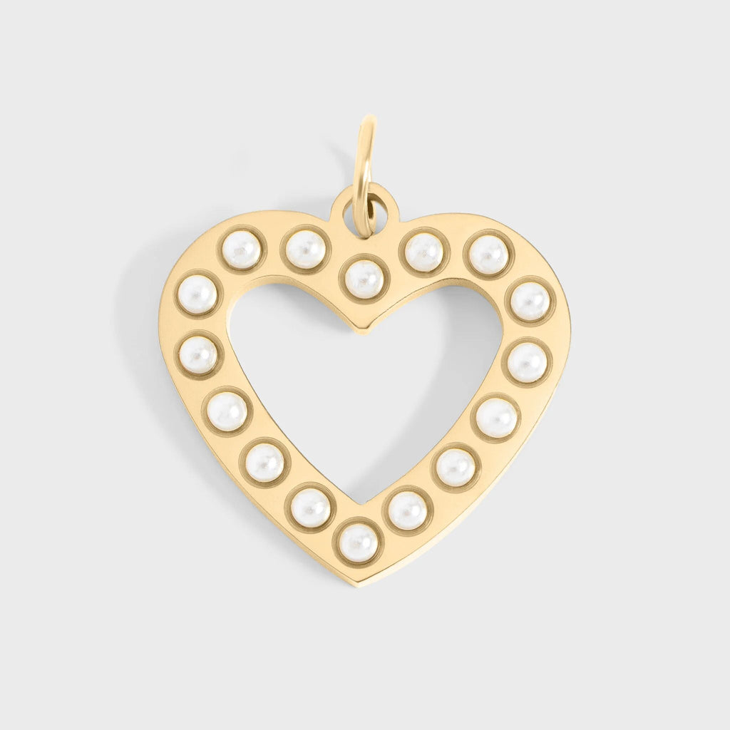 Pearl Heart Charm