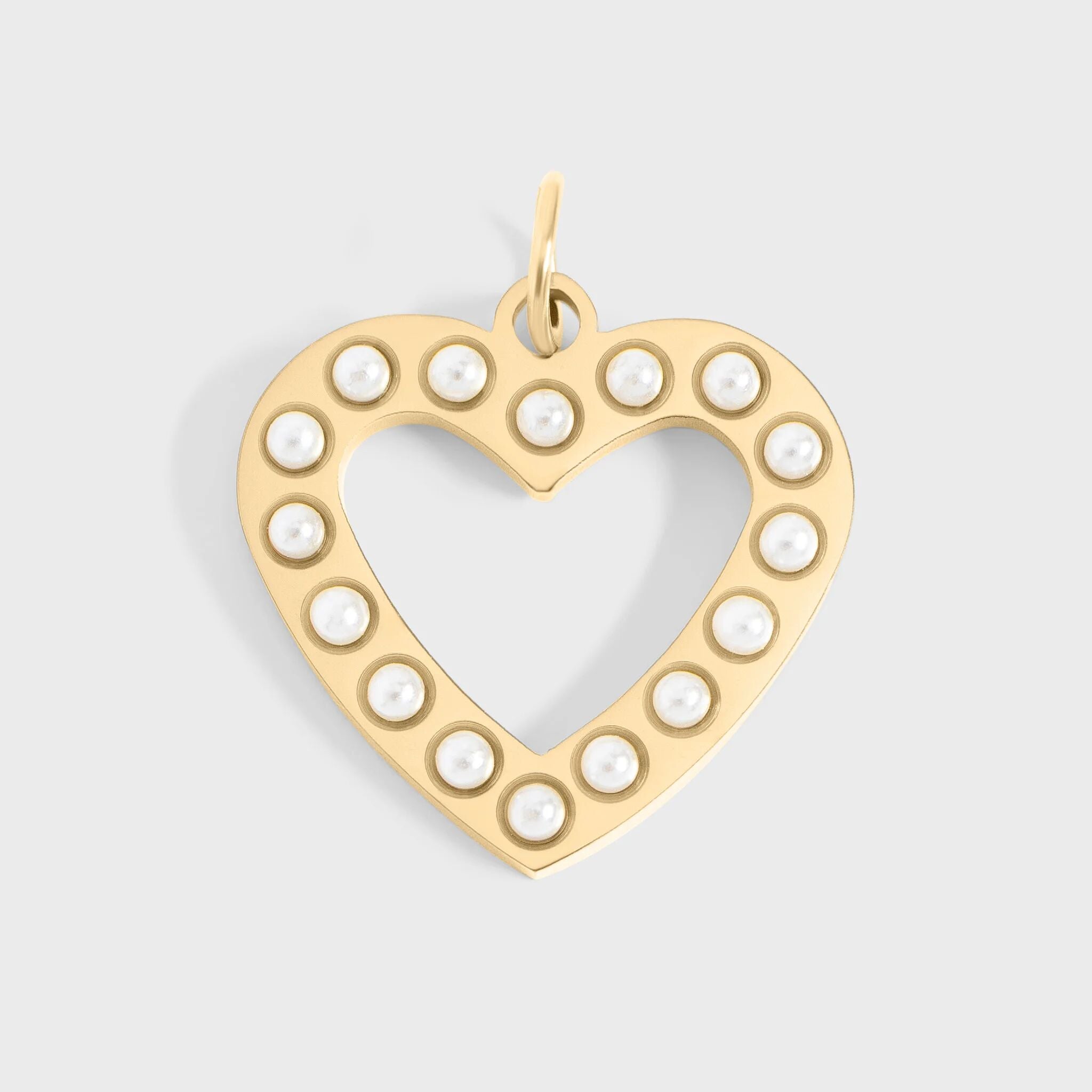 Pearl Heart Charm