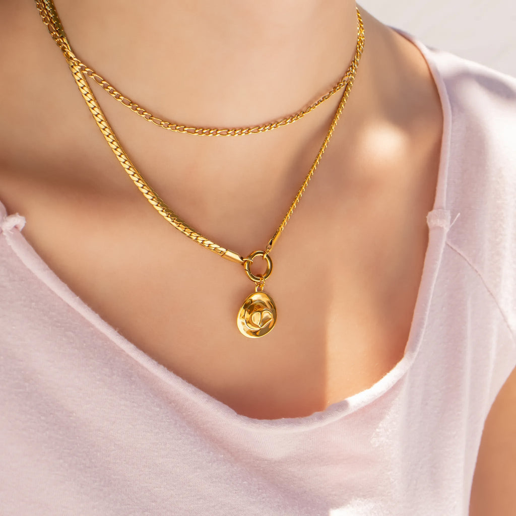 Curb Charm Holder Necklace