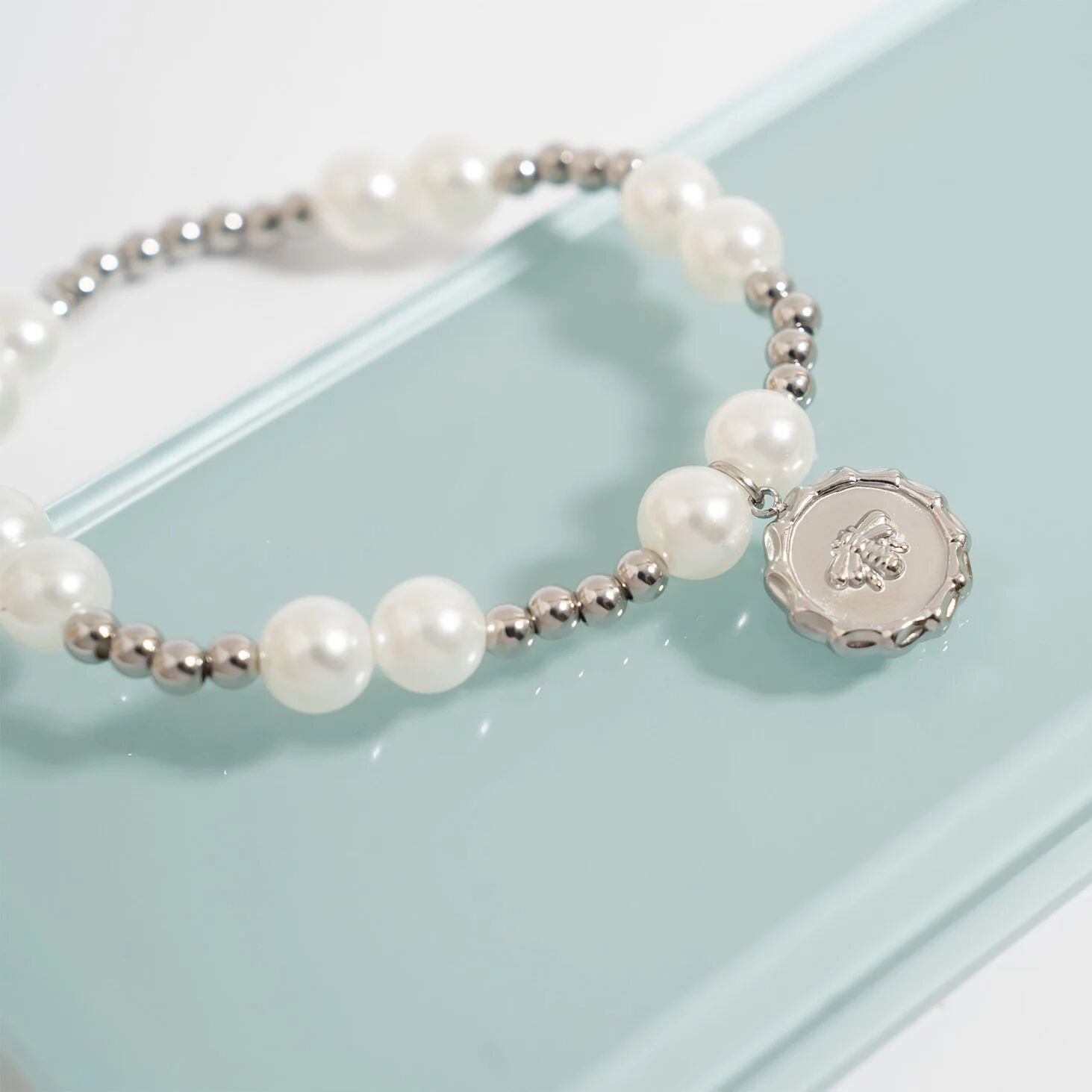 Double Satellite Pearl Beaded Bracelet