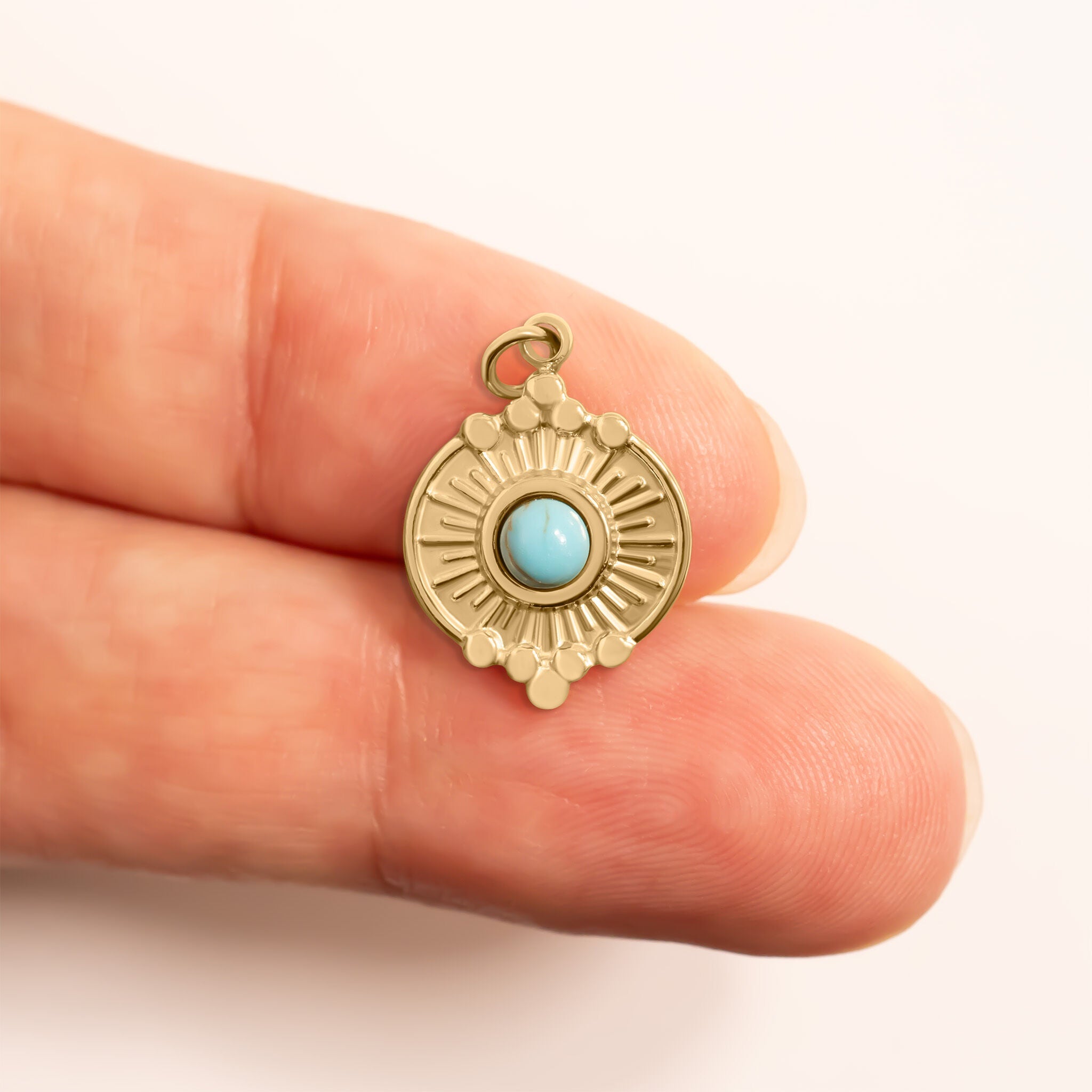 Turquoise Oval Charm