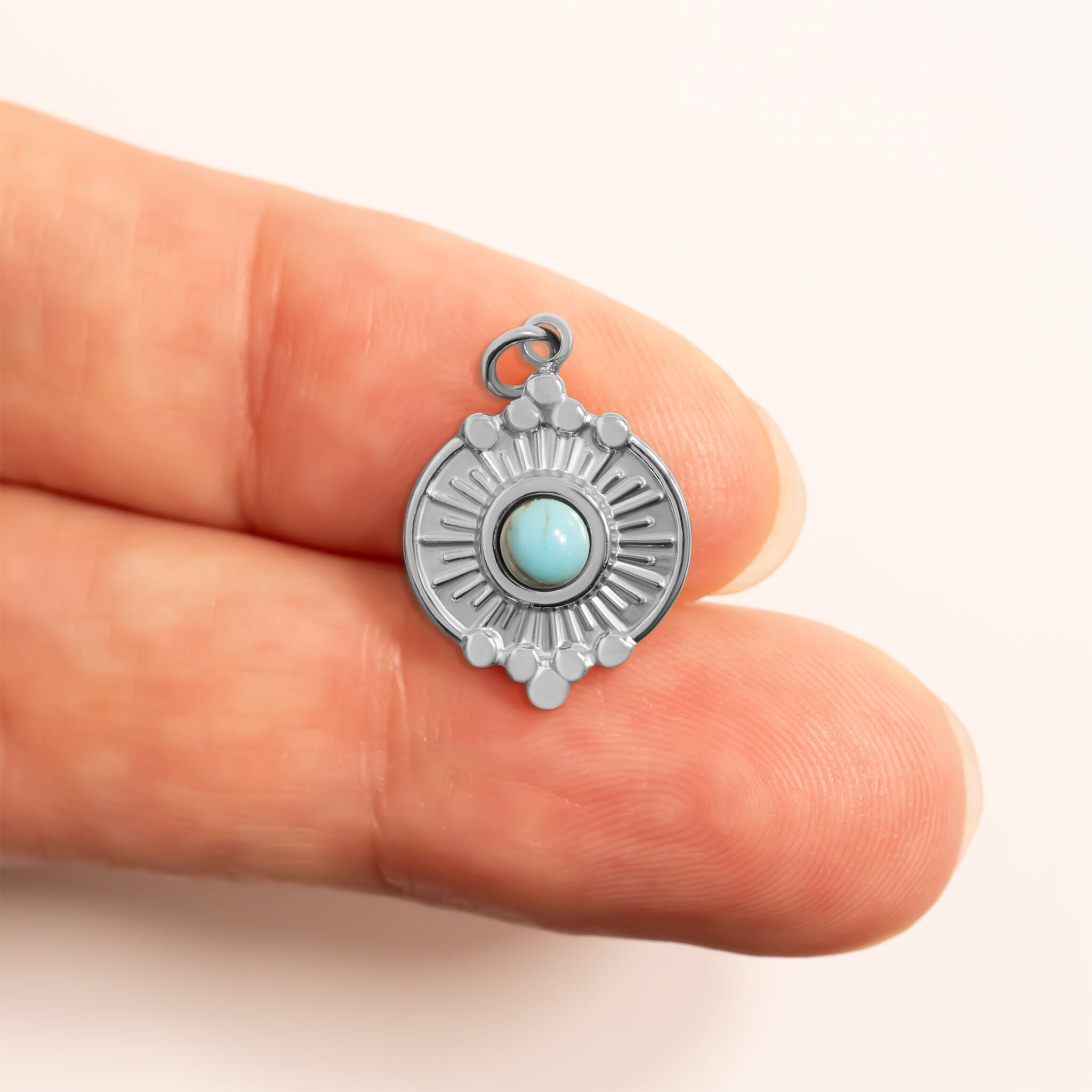 Turquoise Oval Charm