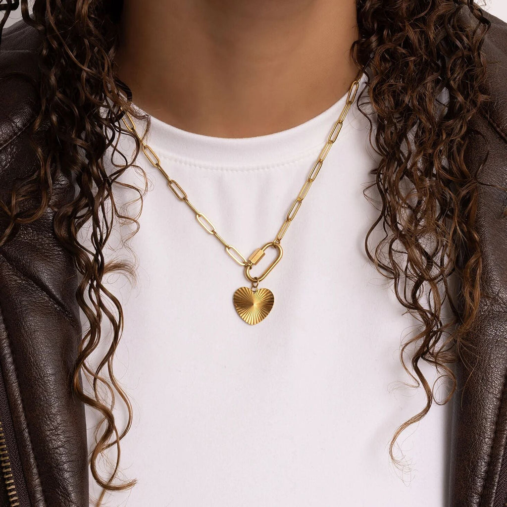 Sunburst Heart Charm