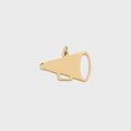 Gold megaphone pendant on a light gray background
