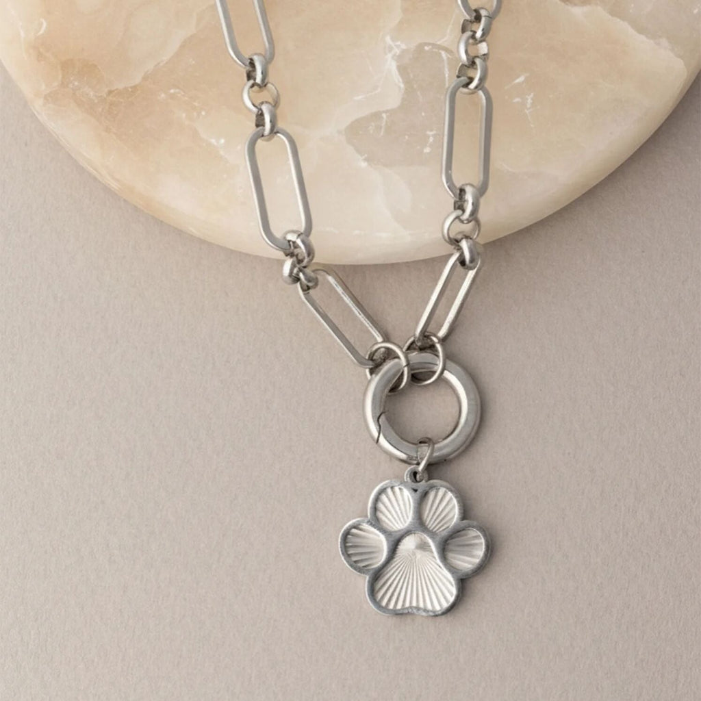 Textured Paw Print Charm