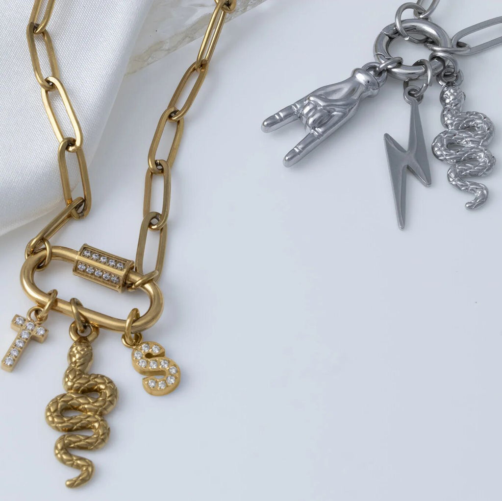 Snake Charmer- gold and silver studio 