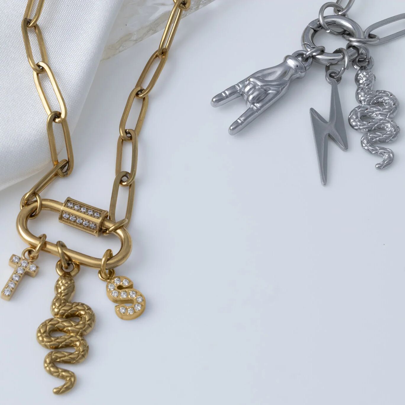 Snake Charmer- gold and silver studio 