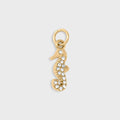 CZ Seahorse Charm- gold main 