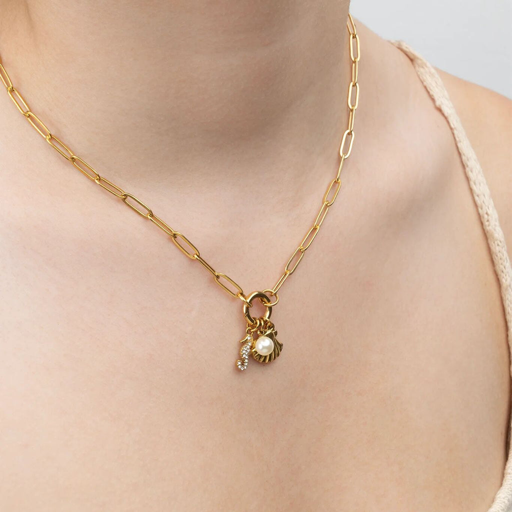 CZ Seahorse Charm- gold model 