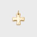 Textured Gold Cross Charm - Main