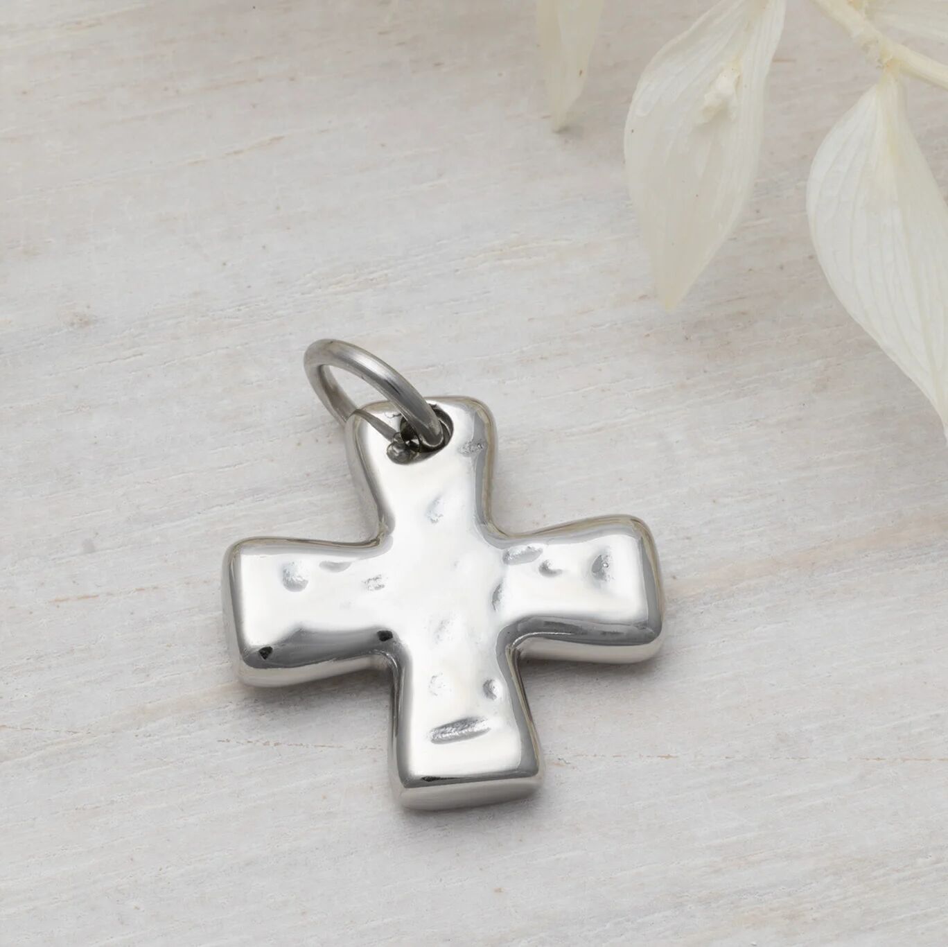 Textured Gold Cross Charm - Studio