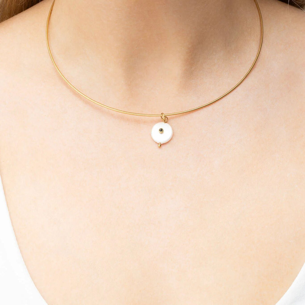 Glass Pearl with Stone Charm - Model