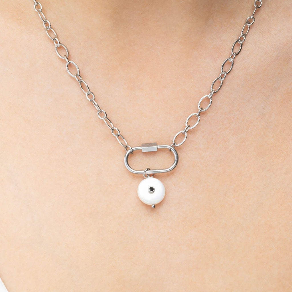 Glass Pearl with Stone Charm - Model