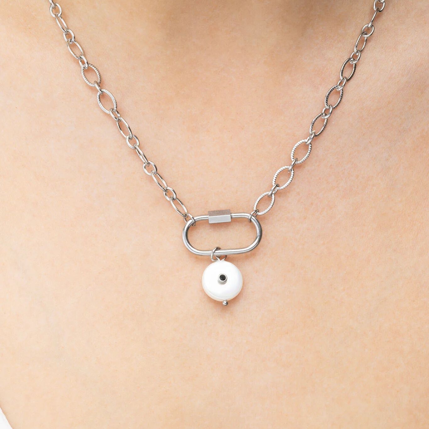 Glass Pearl with Stone Charm - Model
