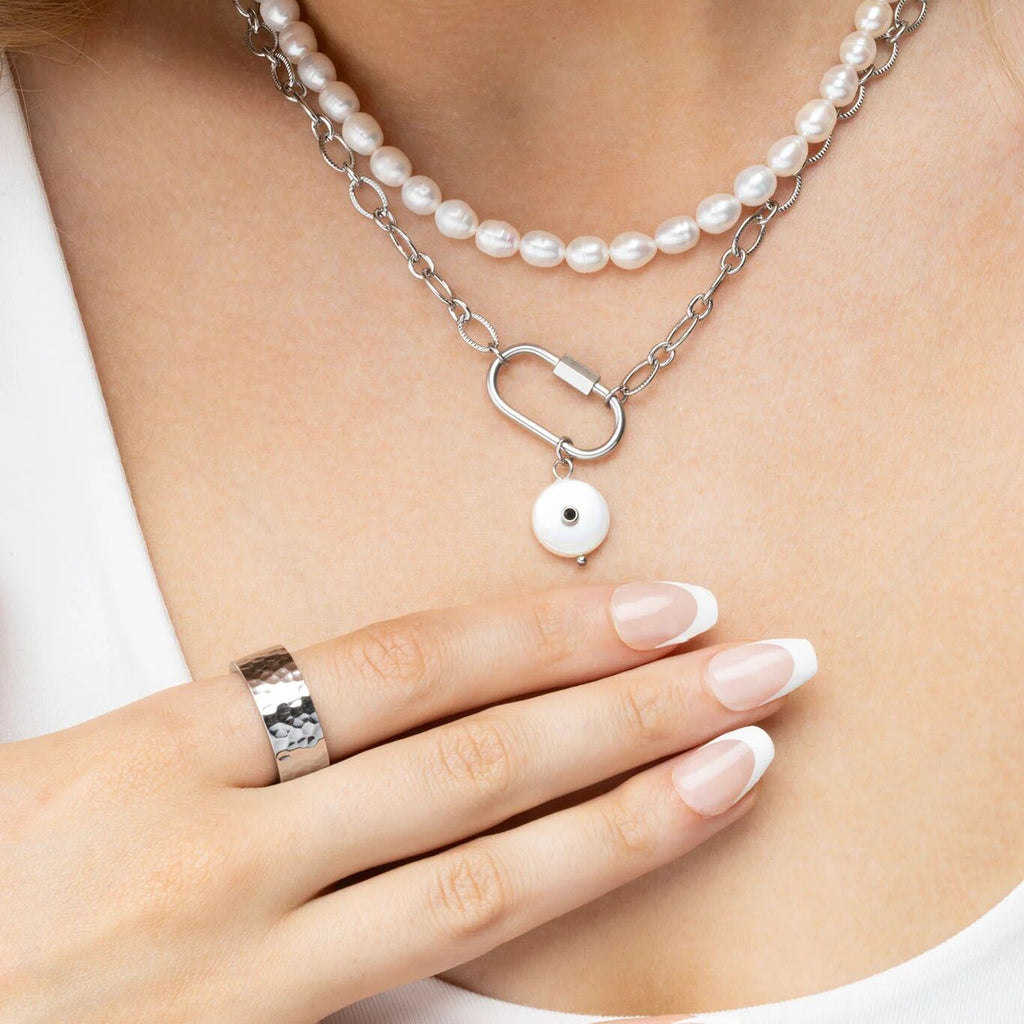 Glass Pearl with Stone Charm - Model