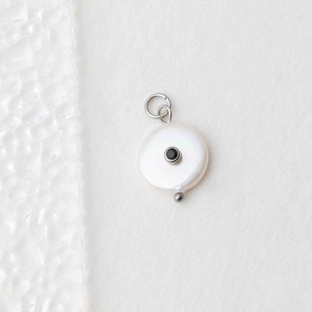 Glass Pearl with Stone Charm - Studio
