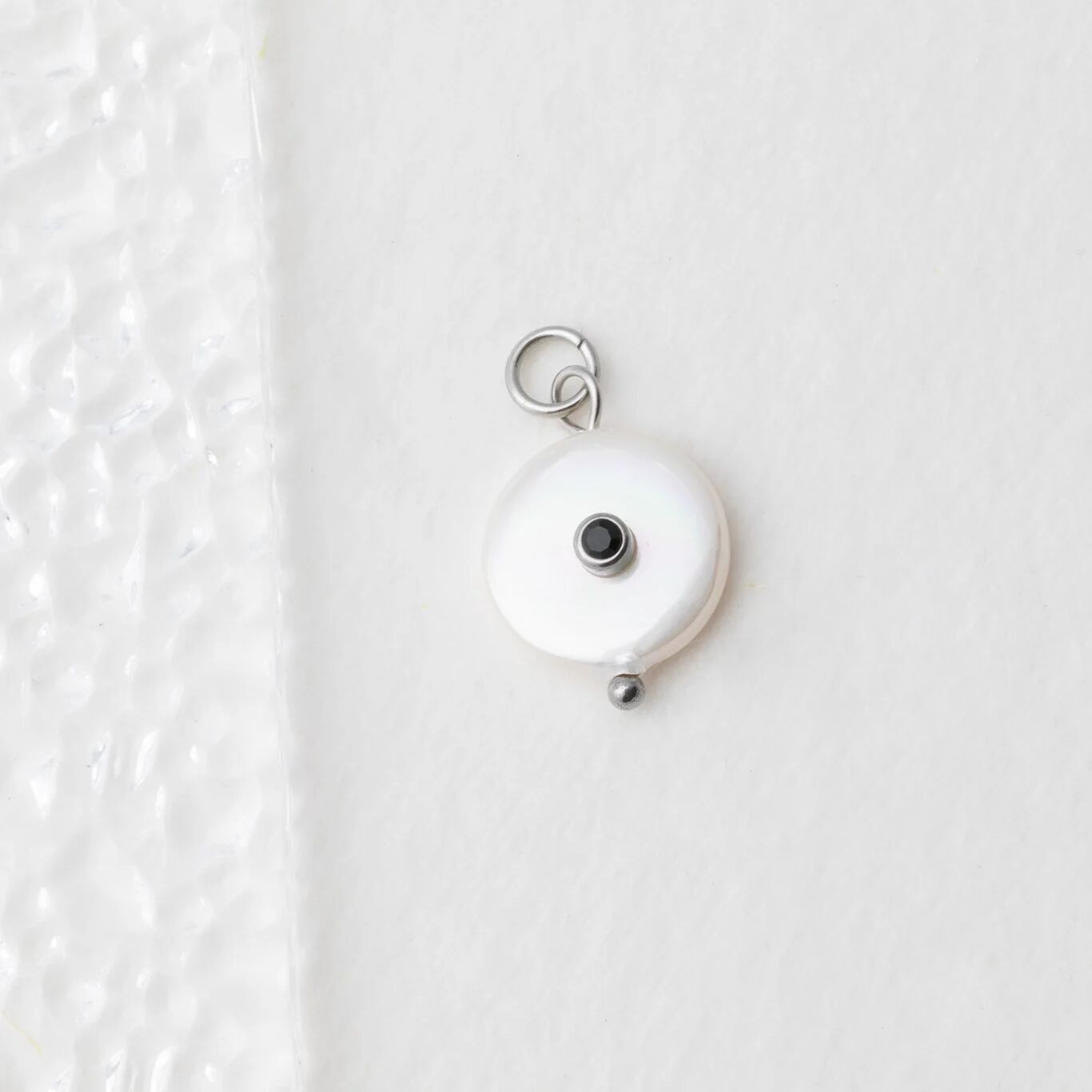 Glass Pearl with Stone Charm - Studio