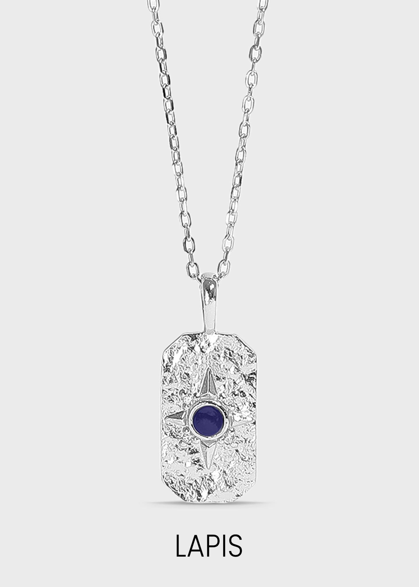 14K Gold Plated Stone Compass Star Necklace