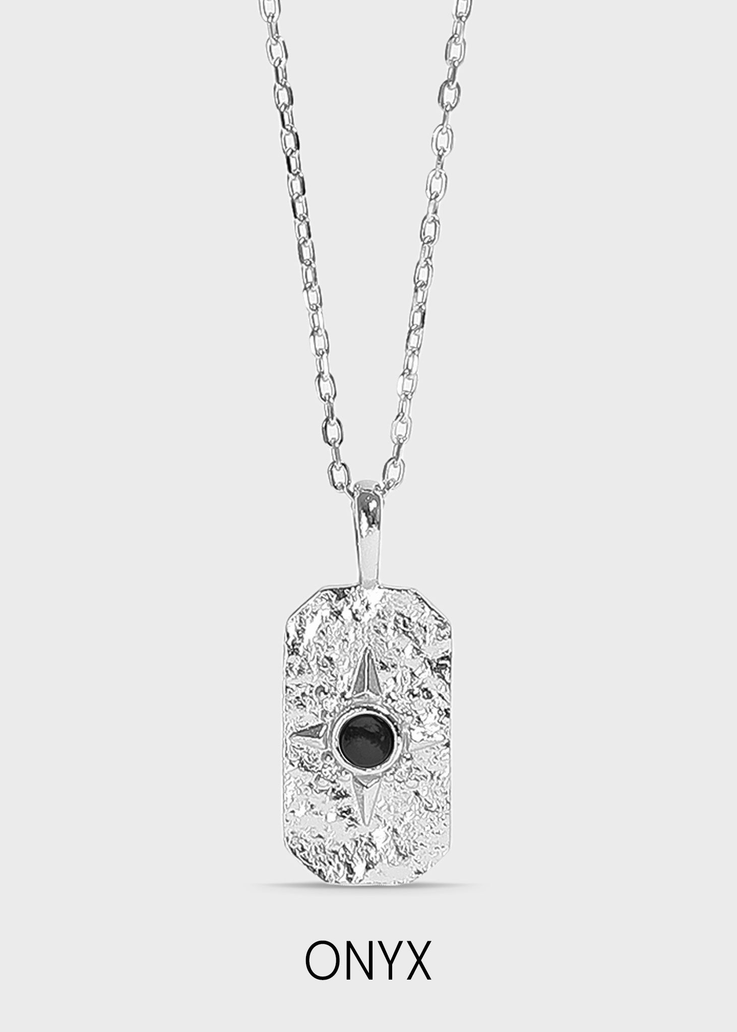 14K Gold Plated Stone Compass Star Necklace