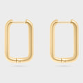 Rounded Rectangle Hoop Earrings