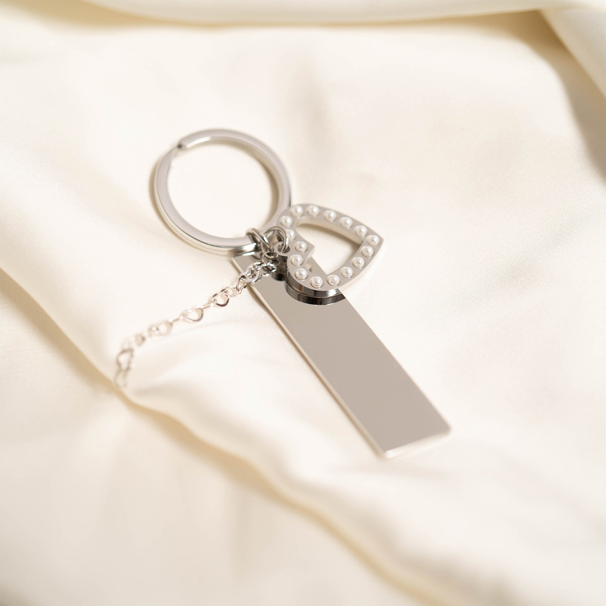 Pearl Heart Charm