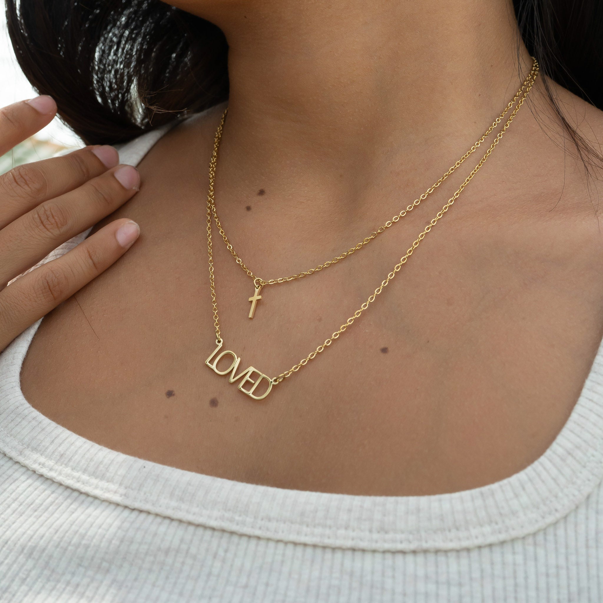 I am "Loved" Cross Charm Necklace
Success
