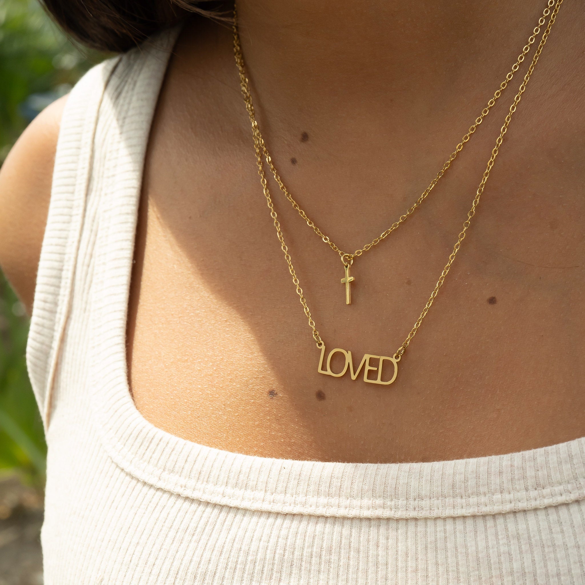 I am "Loved" Cross Charm Necklace
Success
