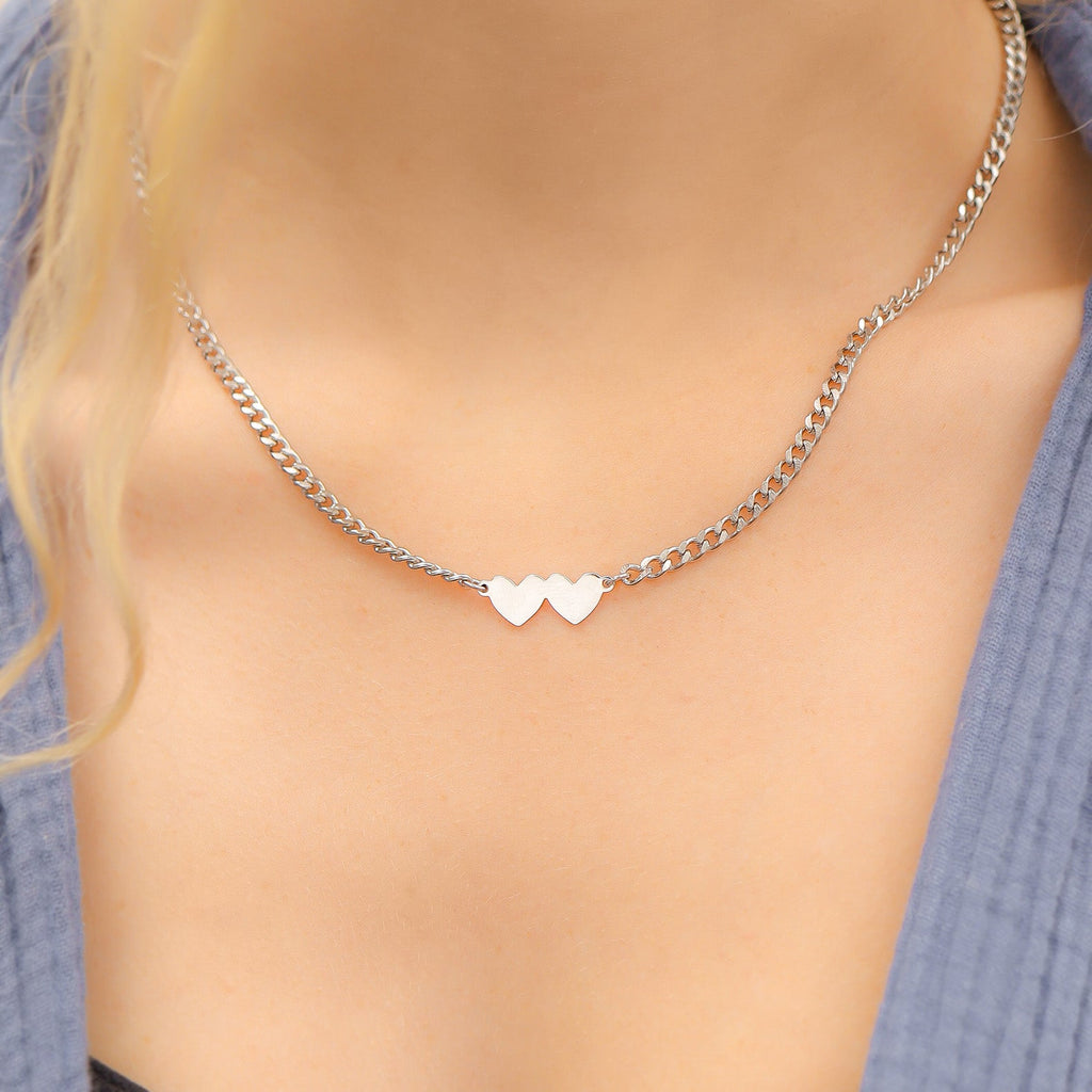 Double Heart Necklace