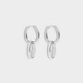 Interlocked Oval Huggie Earrings
