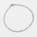 Stainless Steel Figaro Chain Bracelet