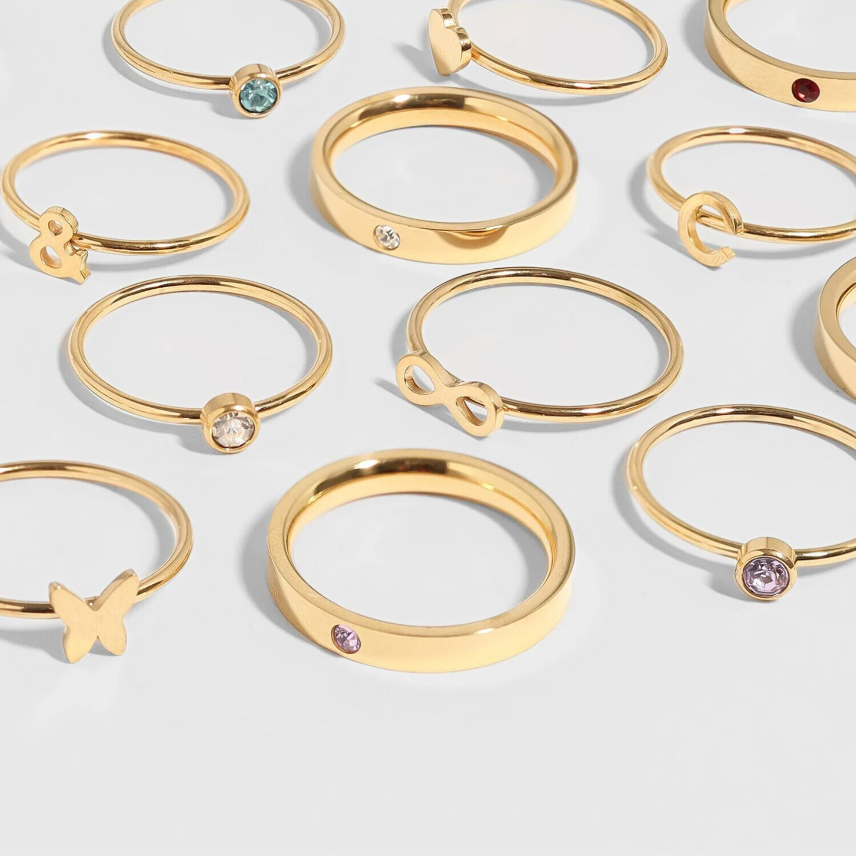 Gold Symbol Stacking Ring
