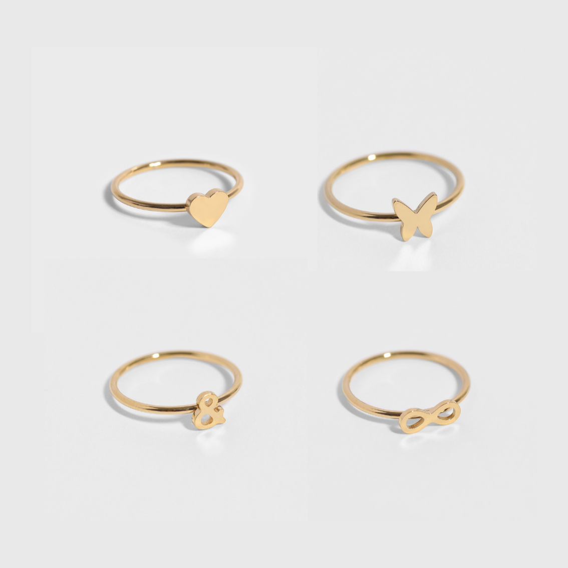 Gold Symbol Stacking Ring