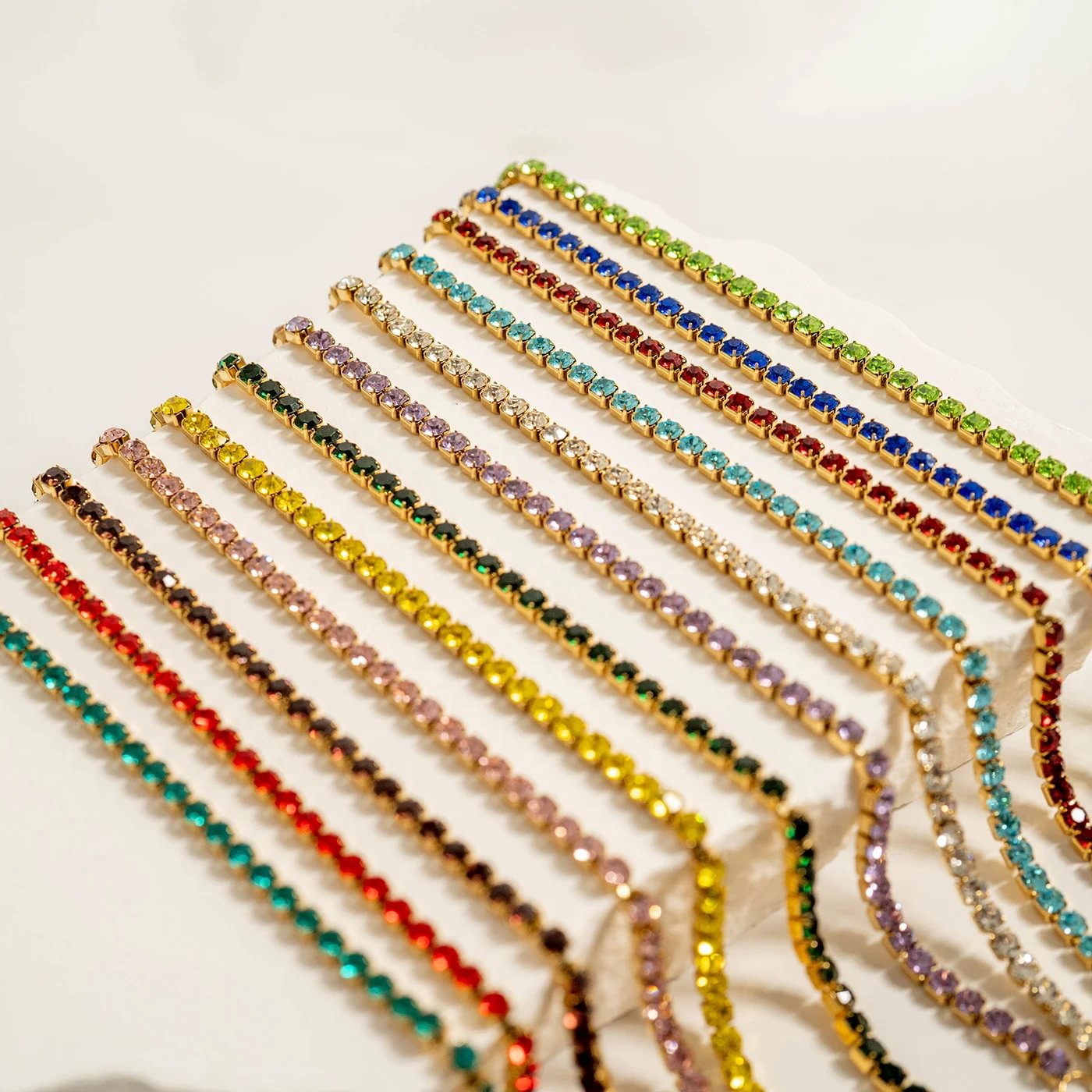 Gold Birthstone Tennis Bracelet