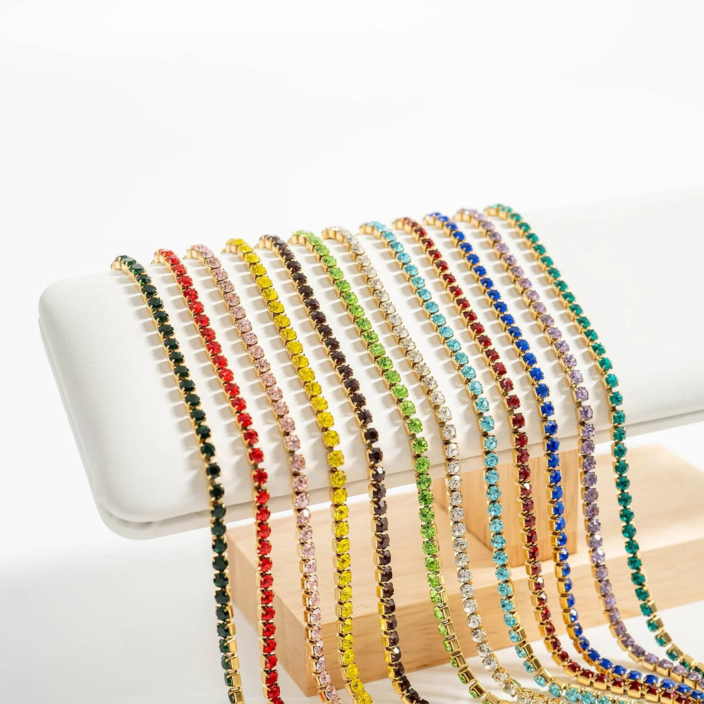 Gold Birthstone Tennis Bracelet