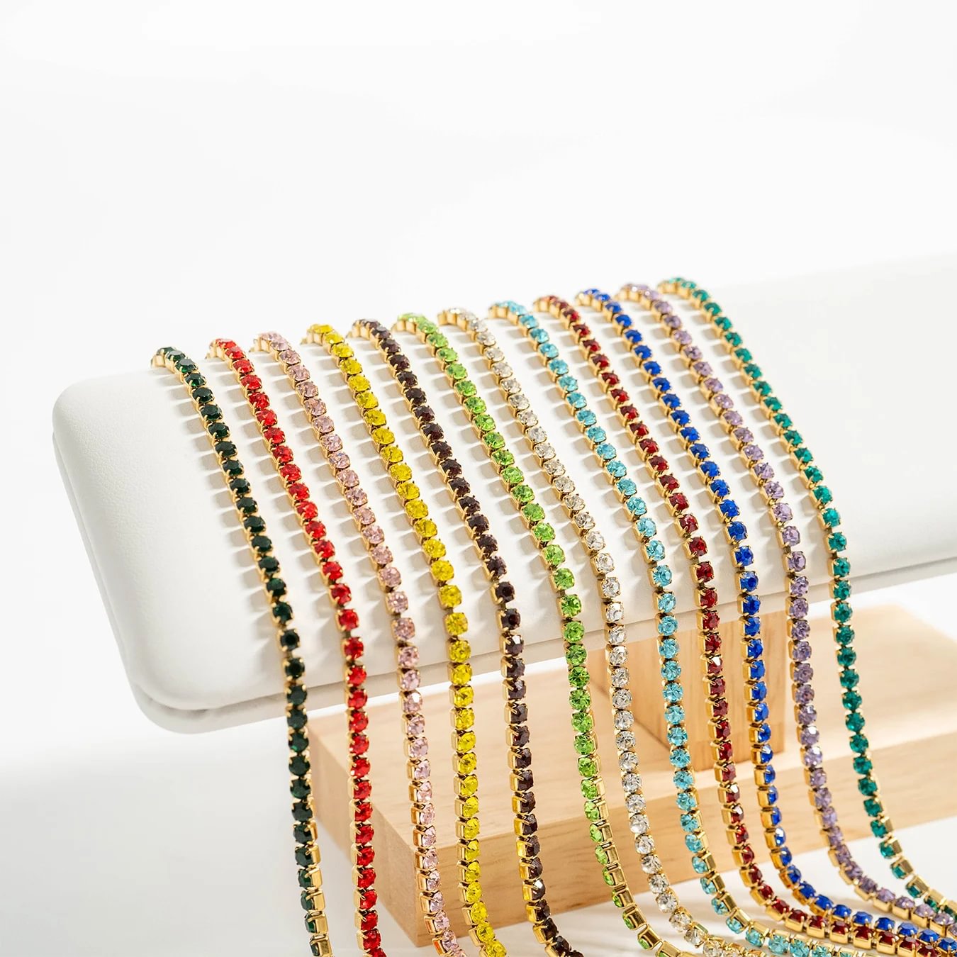 Gold Birthstone Tennis Bracelet
