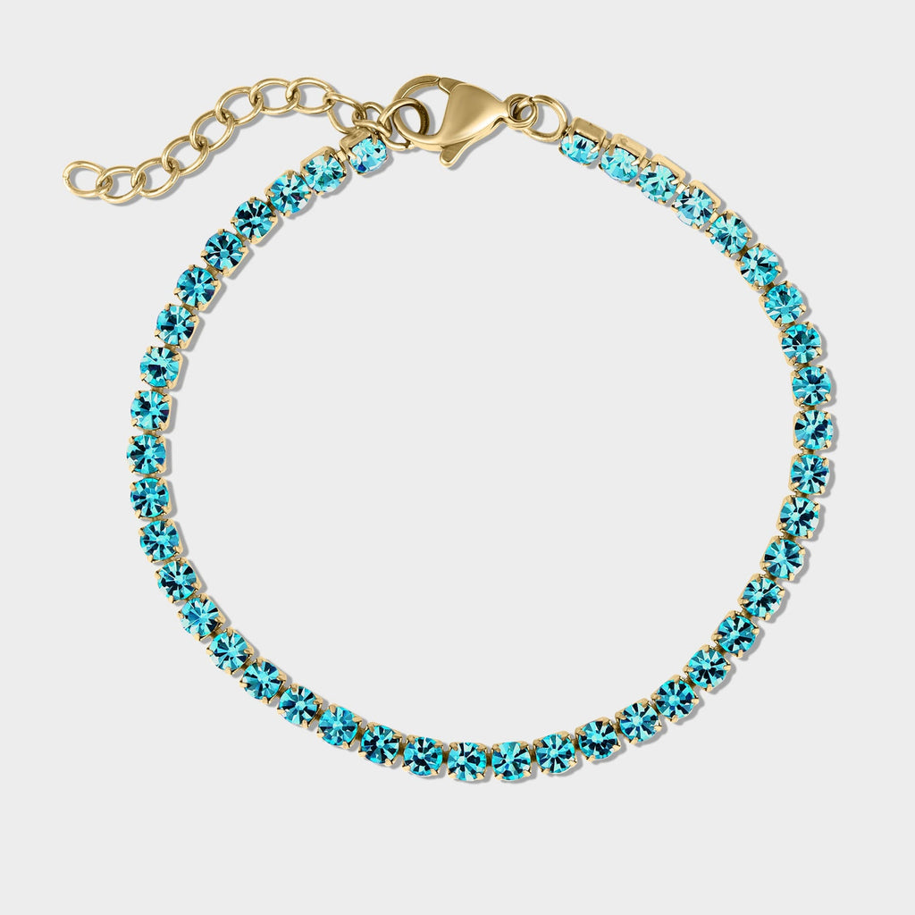 Gold Birthstone Tennis Bracelet