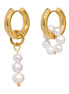 Elara Pearl Earrings in gold tone