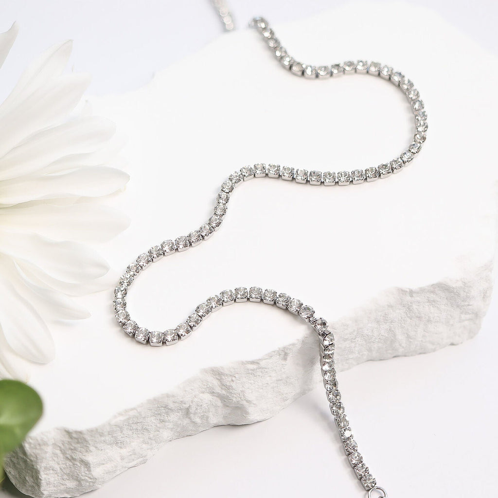 Silver Tennis Chain Necklace