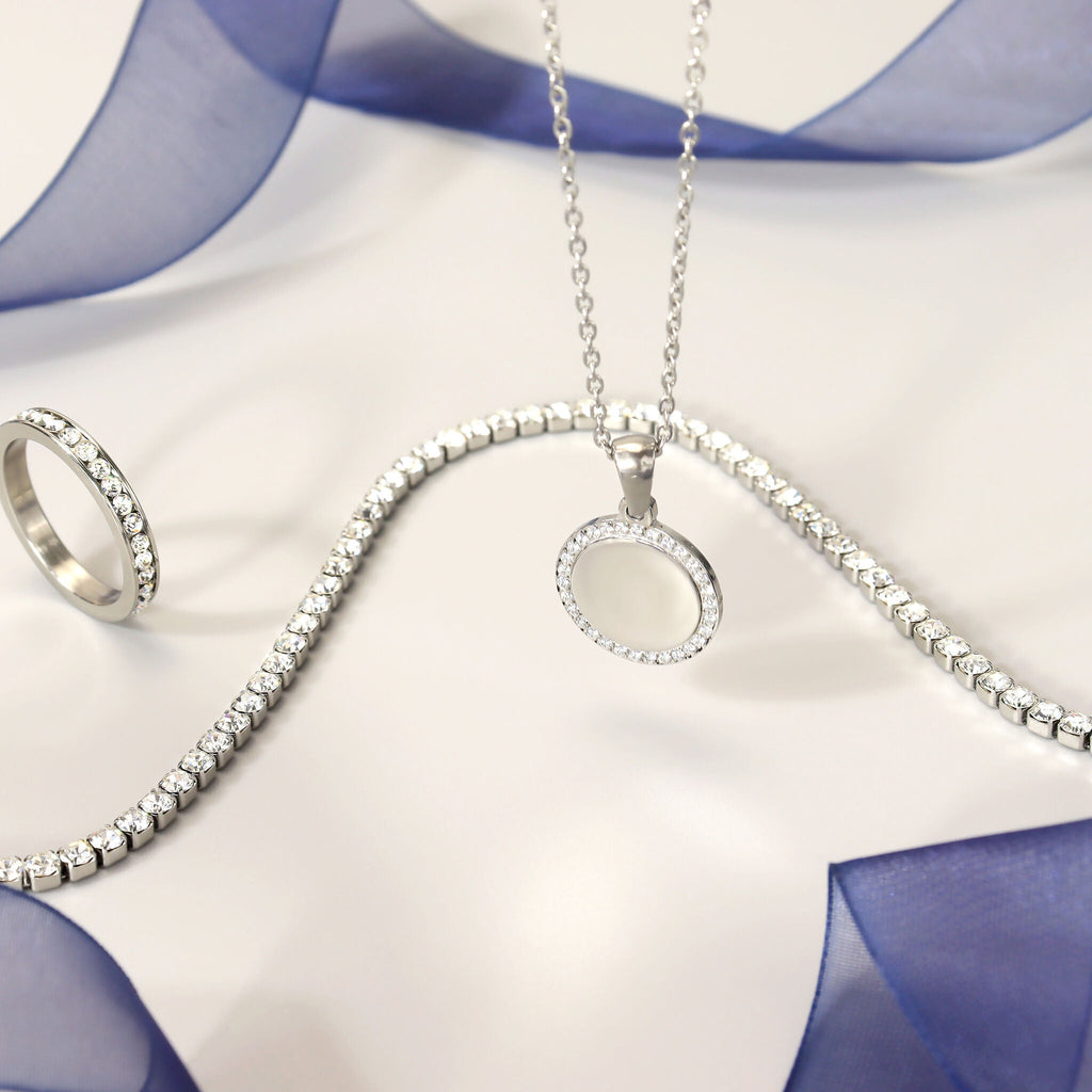Silver Tennis Chain Necklace