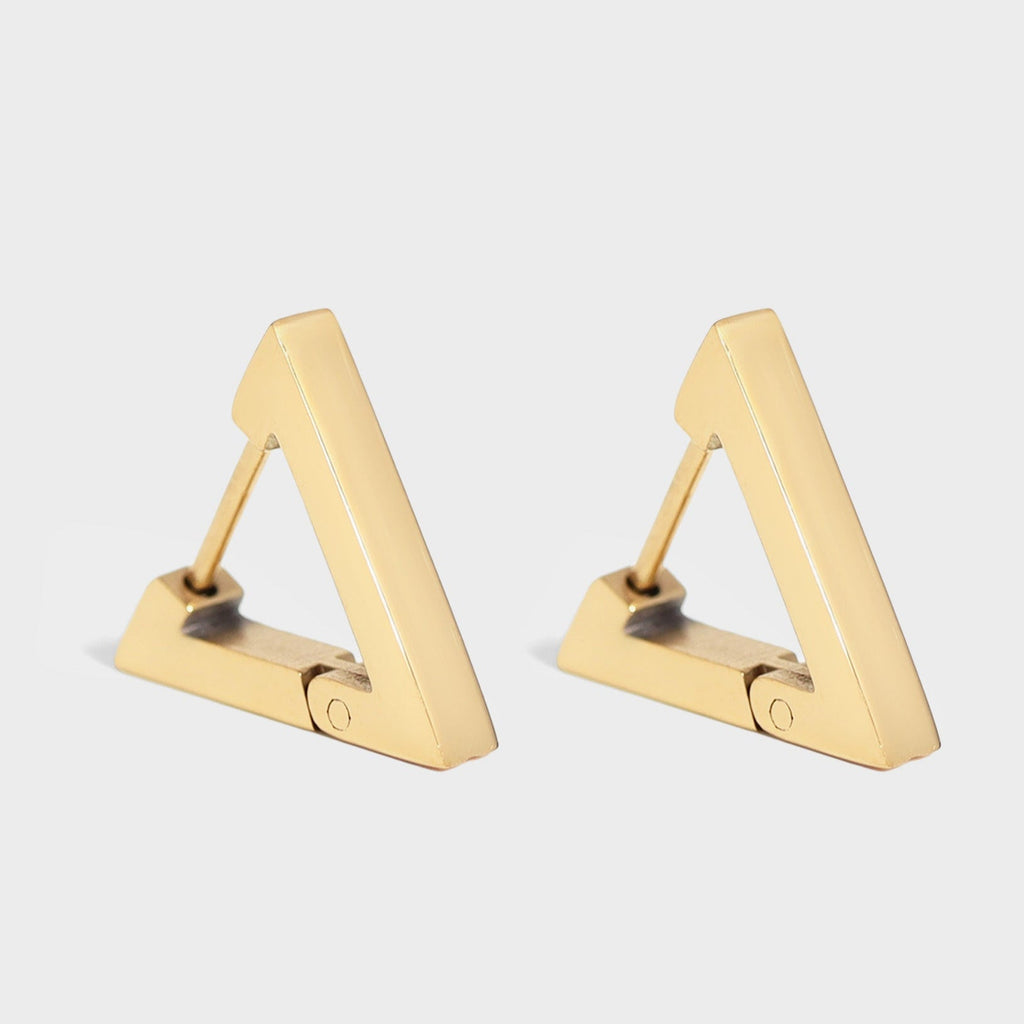 Triangle Huggie Earrings