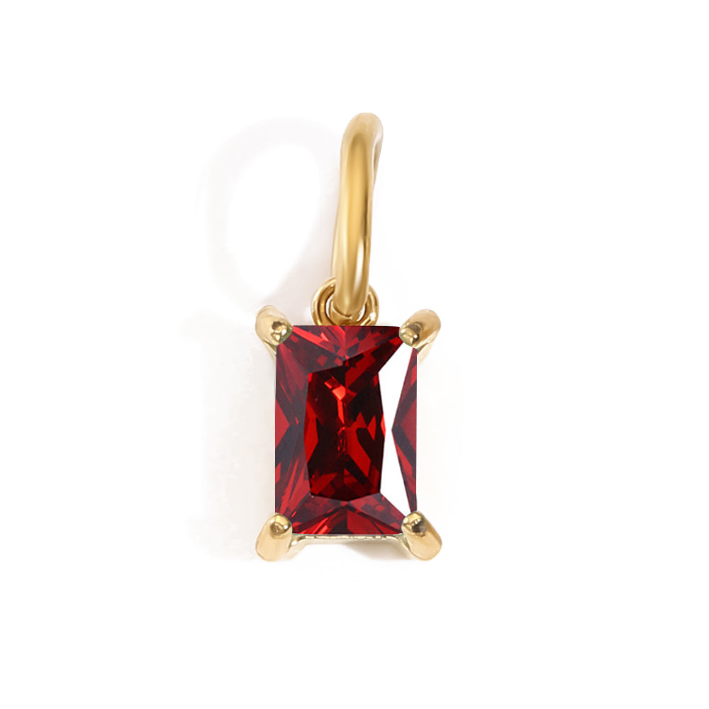 Vela Birthstone Charm in gold tone featuring birth month, product image 13