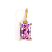 Vela Birthstone Charm in gold tone featuring birth month, product image 10