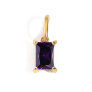 Vela Birthstone Charm in gold tone featuring birth month, product image 14