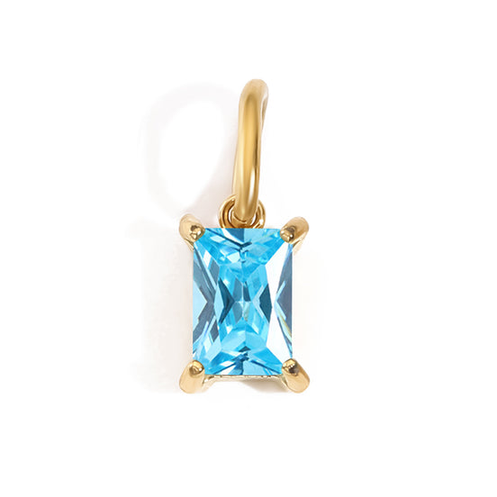Vela Birthstone Charm in gold tone featuring birth month, product image 3