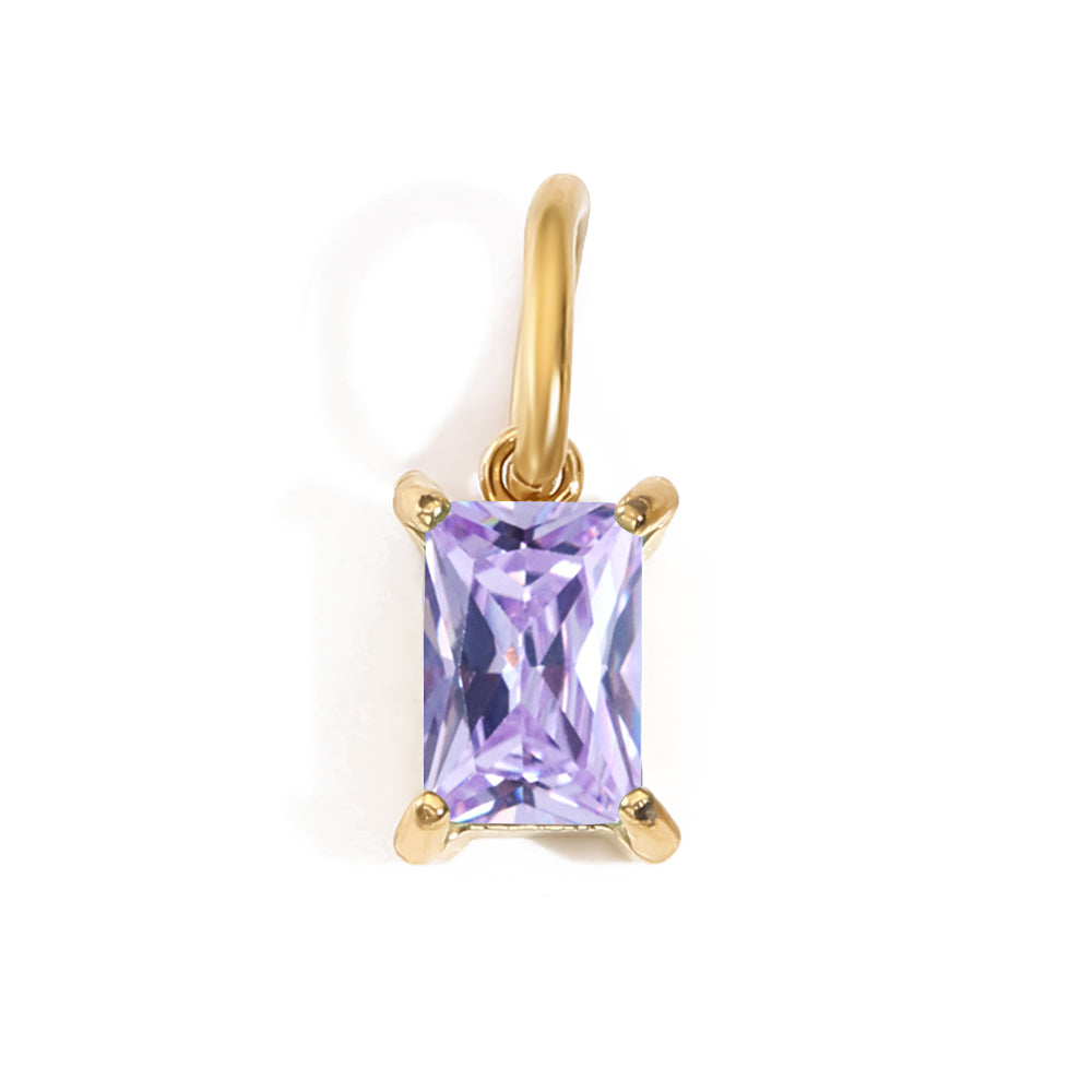 Vela Birthstone Charm in gold tone featuring birth month, product image 6